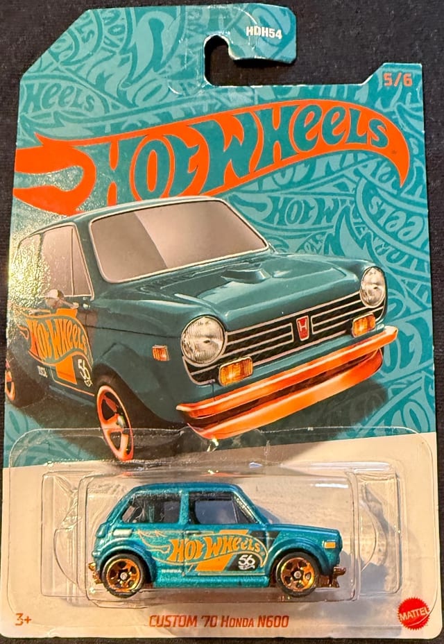Custom '70 Honda N600 - Teal · HW Heels 5/6 · Toy # HVW99