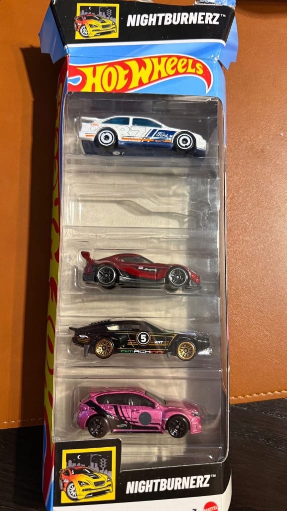 Nightburnerz 5-Pack (Ford, Red Sports Car, Black Rally, Pink Subaru) · Nightburnerz ""